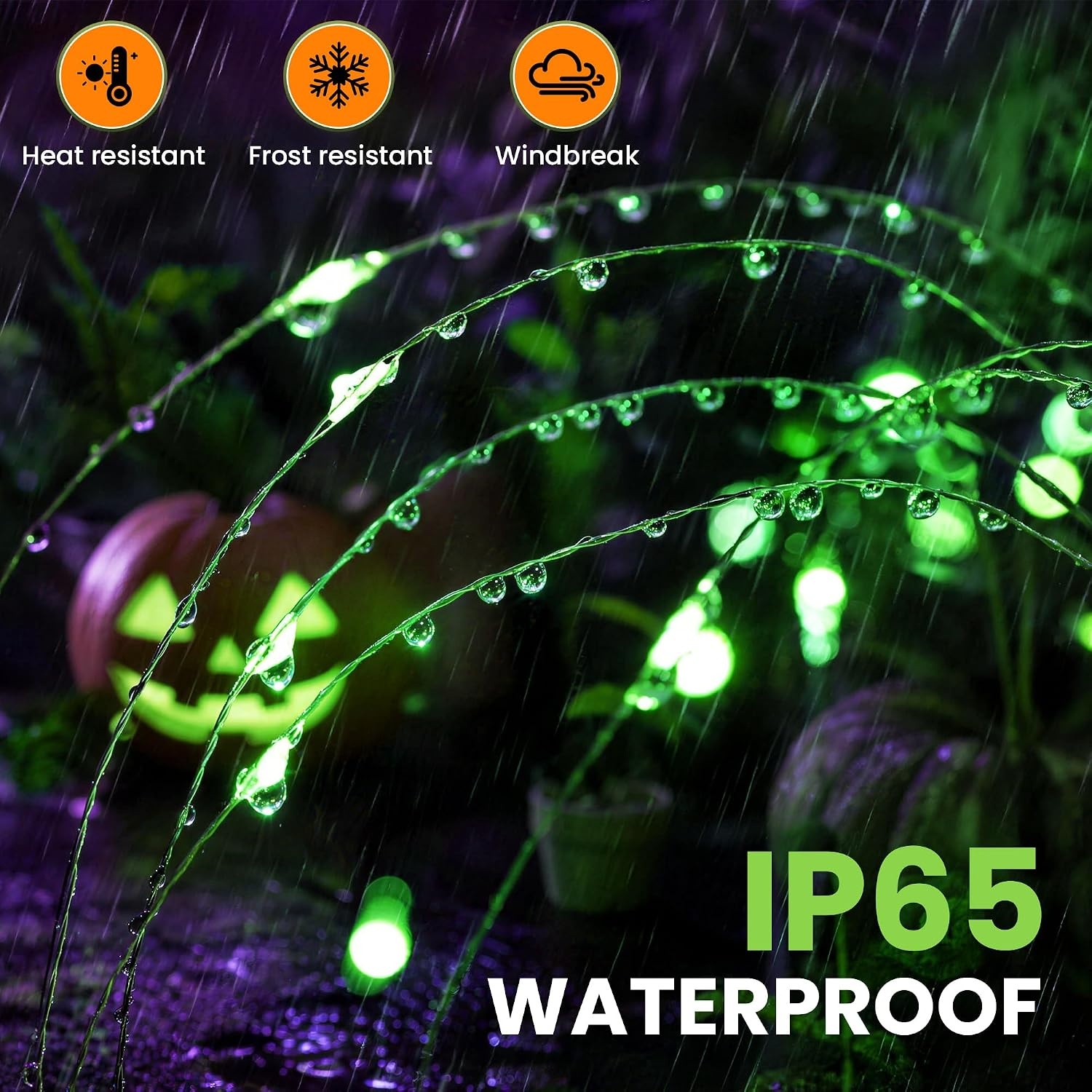 image:imageGIGALUMI 2 Pack Solar Firework Lights Outdoor Garden Decor Warm WhiteGreen