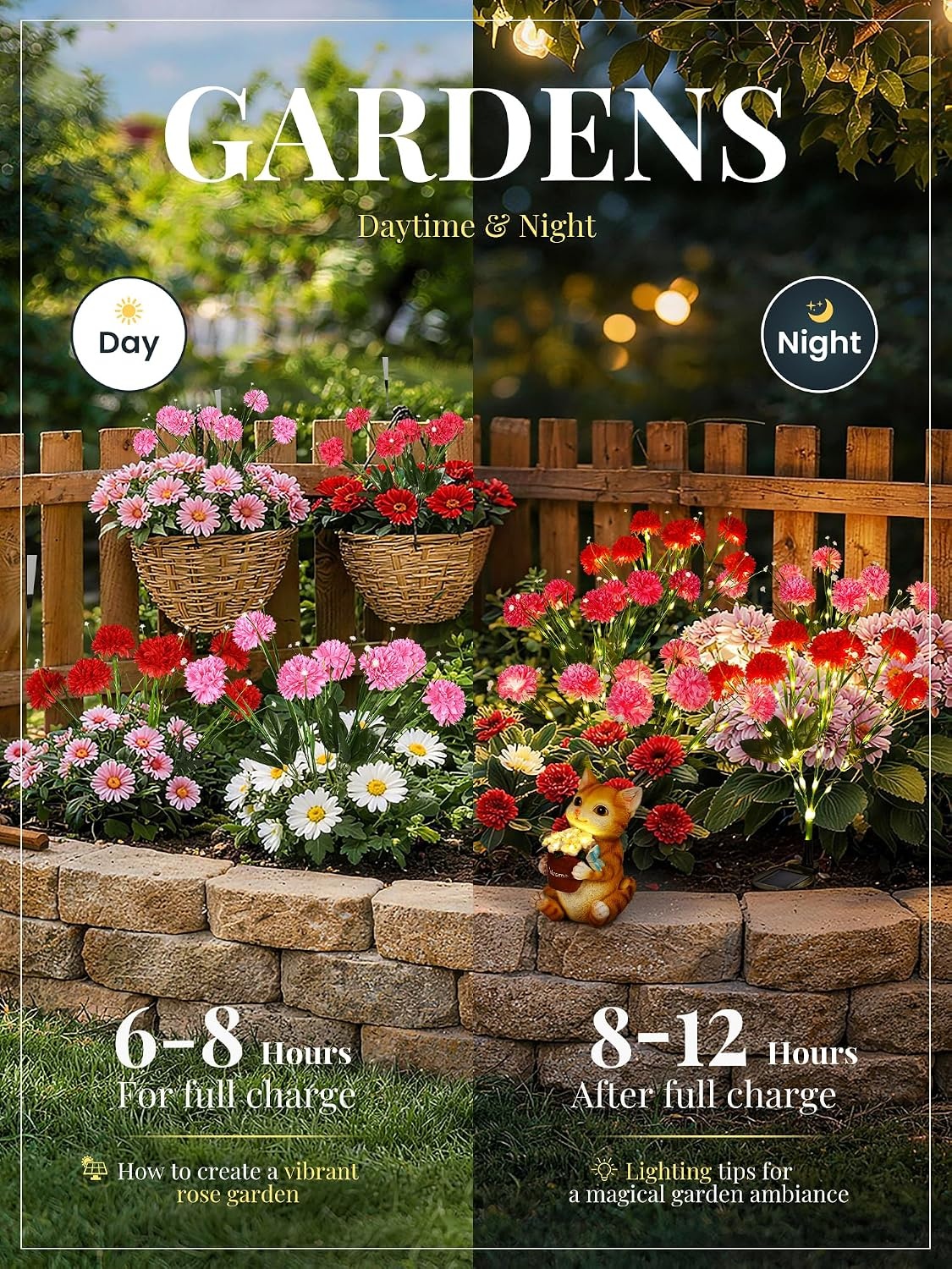 image:imageGIGALUMI 3 Pack Solar 21 Chrysanthemum Flowers Outdoor 2 Modes MultiColorMulticolor