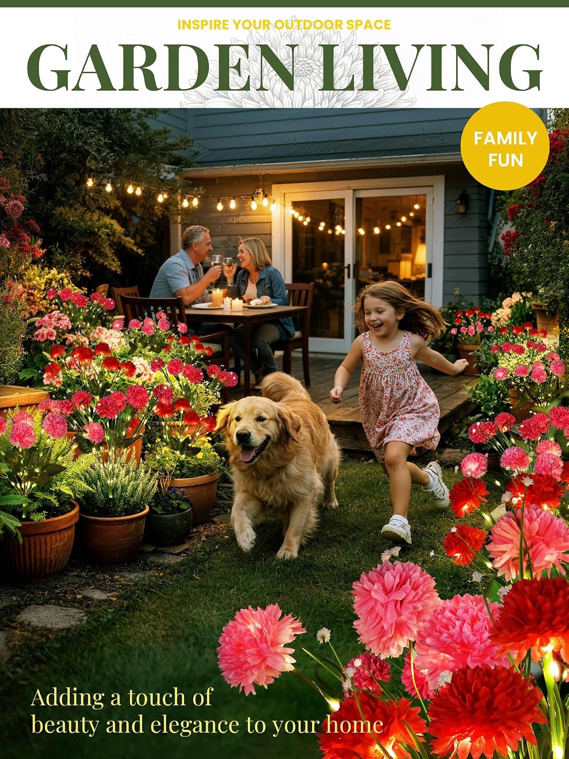 image:imageGIGALUMI 3 Pack Solar 21 Chrysanthemum Flowers Outdoor 2 Modes MultiColorMulticolor