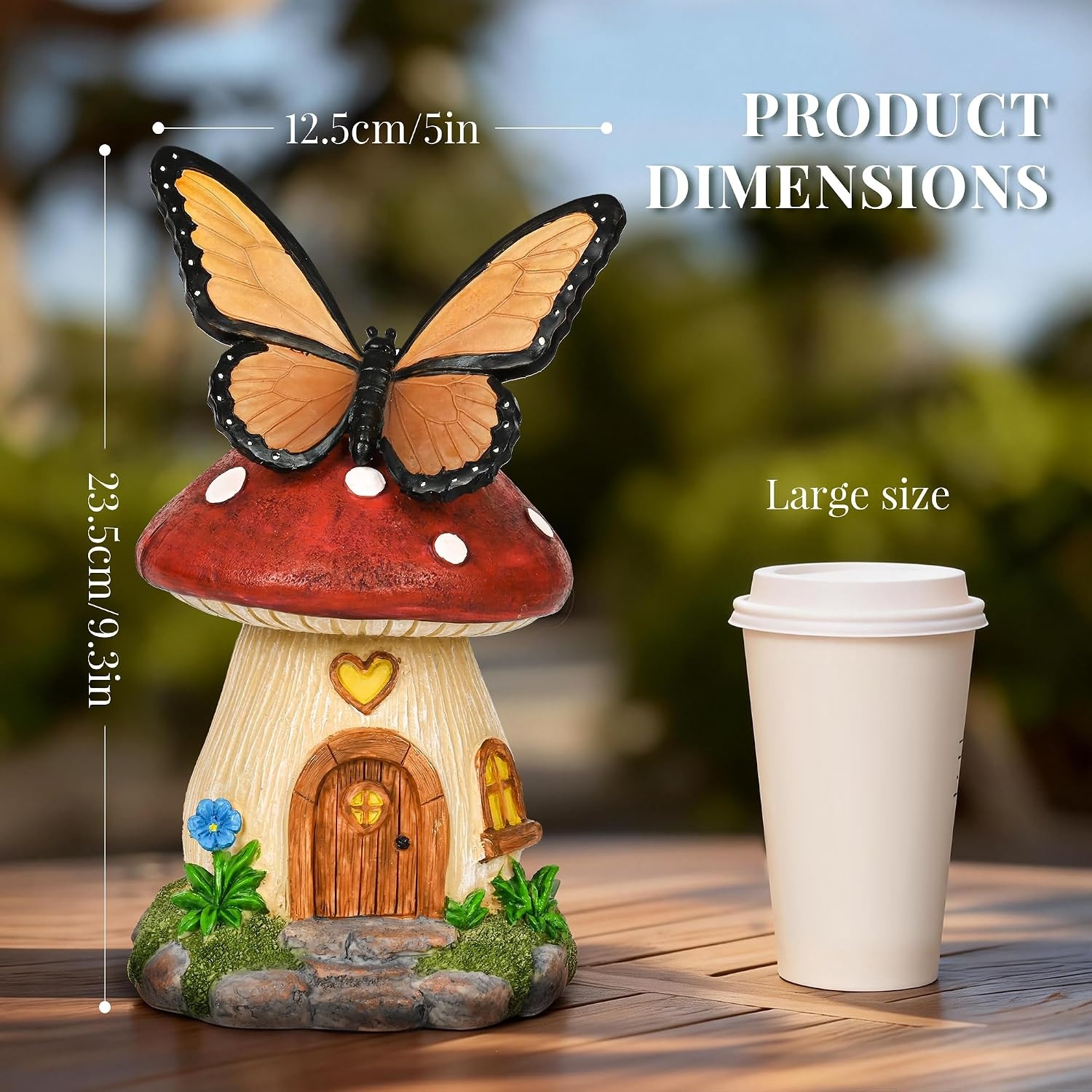 image:imageGIGALUMI Fairy Garden Mushroom 93 Fairy Garden Accessories OutdoorRed