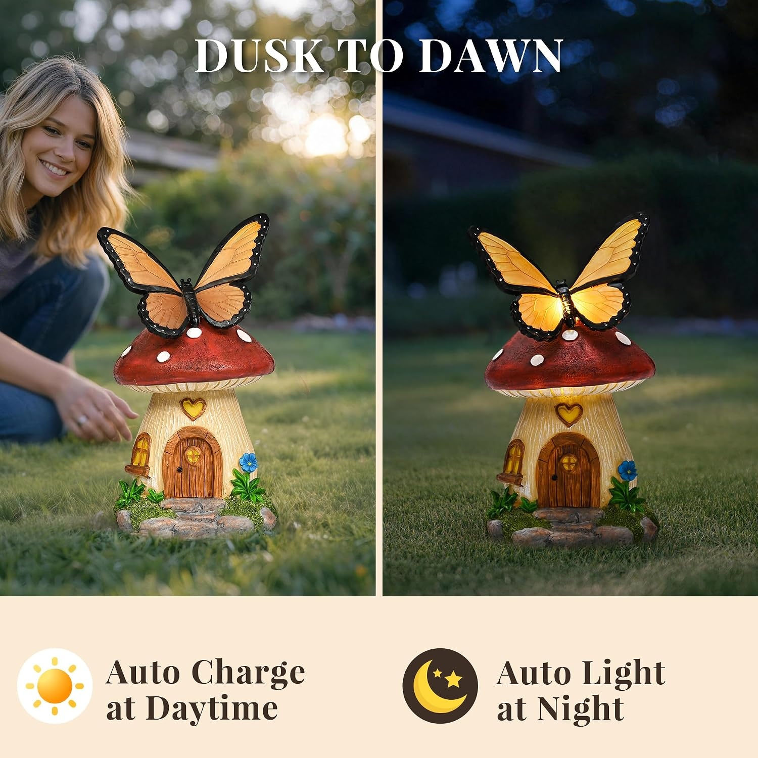 image:imageGIGALUMI Fairy Garden Mushroom 93 Fairy Garden Accessories OutdoorRed