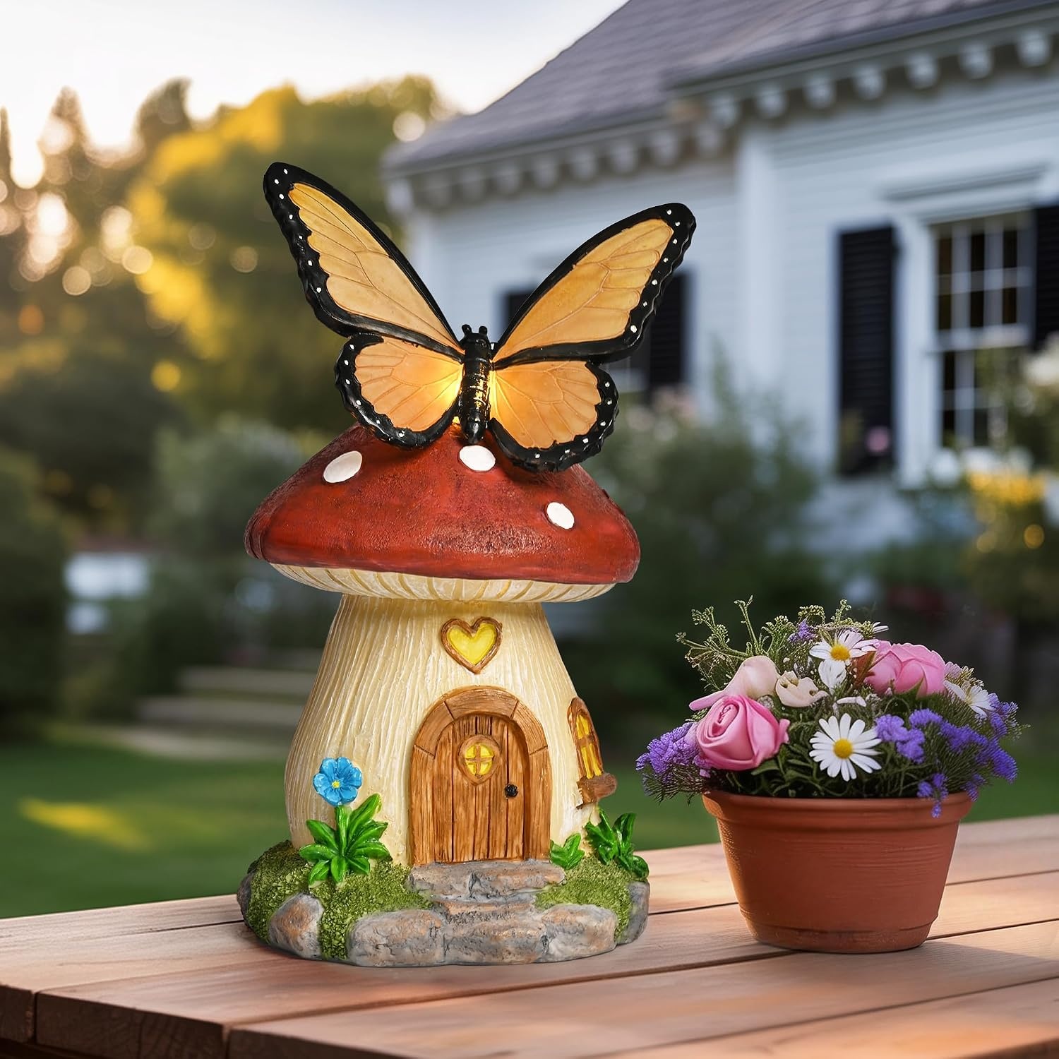 image:imageGIGALUMI Fairy Garden Mushroom 93 Fairy Garden Accessories OutdoorRed