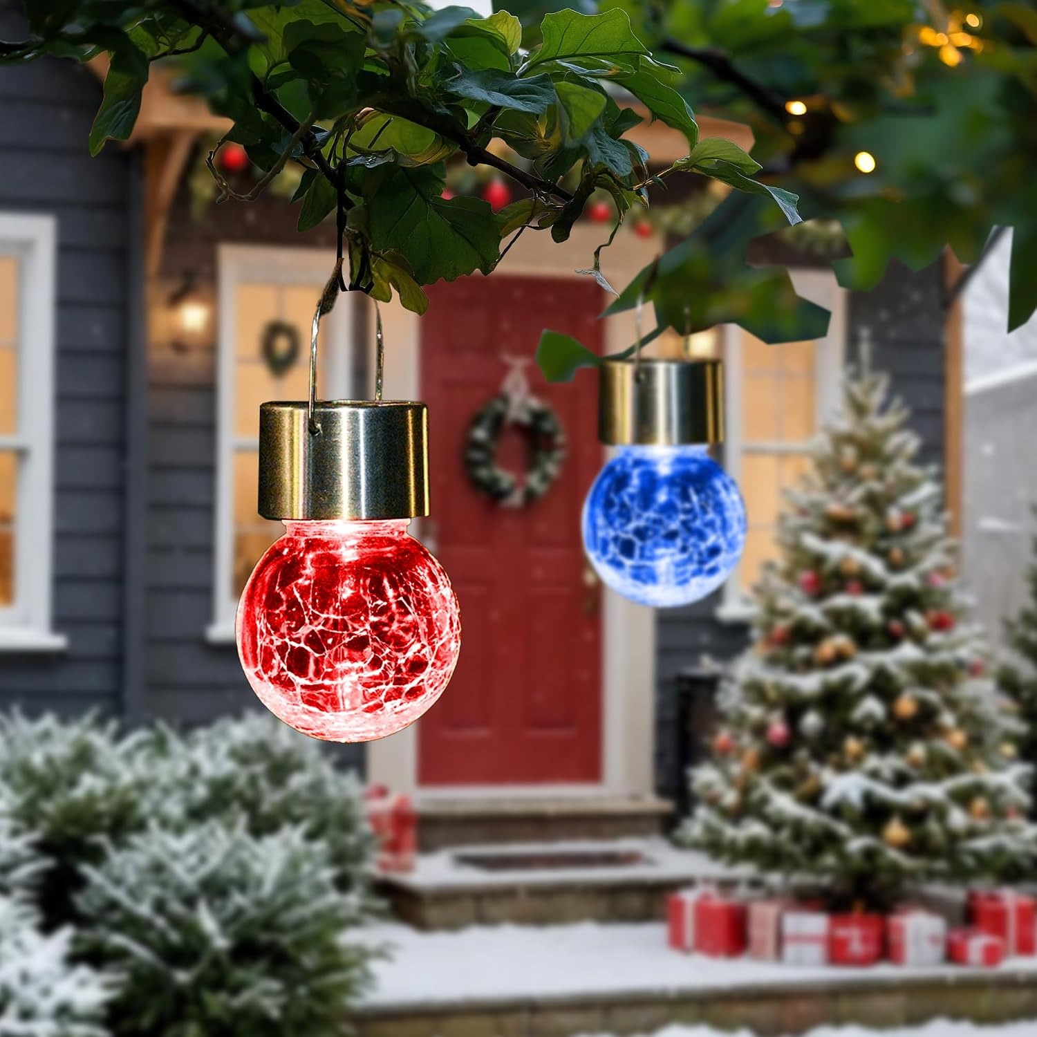 image:imageGIGALUMI Halloween Solar Lights Outdoor Solar Hanging Lanterns Outside 12PCMulticolor
