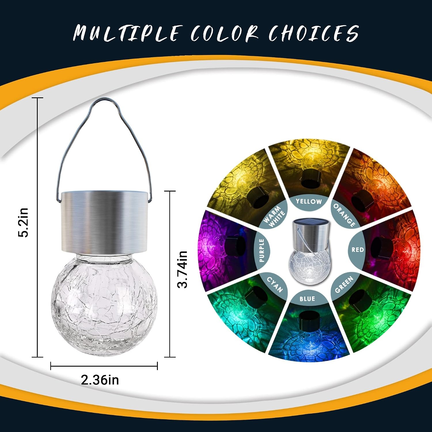 image:imageGIGALUMI Halloween Solar Lights Outdoor Solar Hanging Lanterns Outside 12PCWarm White
