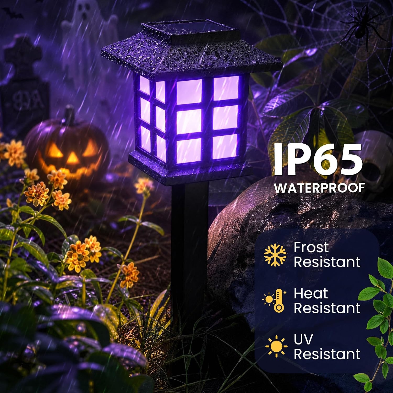 image:imageGIGALUMI Solar Lights Outdoor Waterproof 12 Pack LED Garden DecorPurple