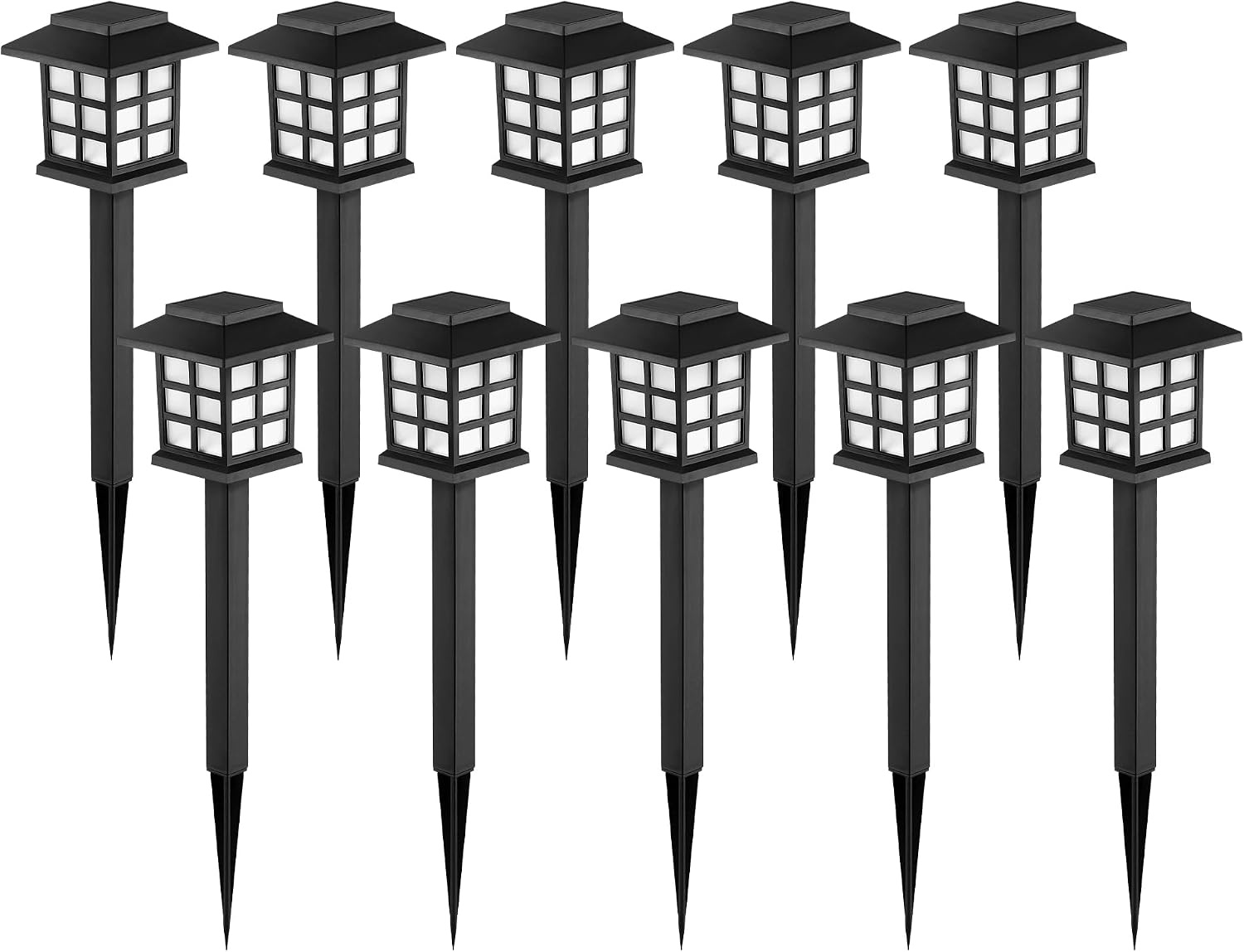 image:imageGIGALUMI Solar Lights Outdoor Waterproof 12 Pack LED Garden DecorWarm White