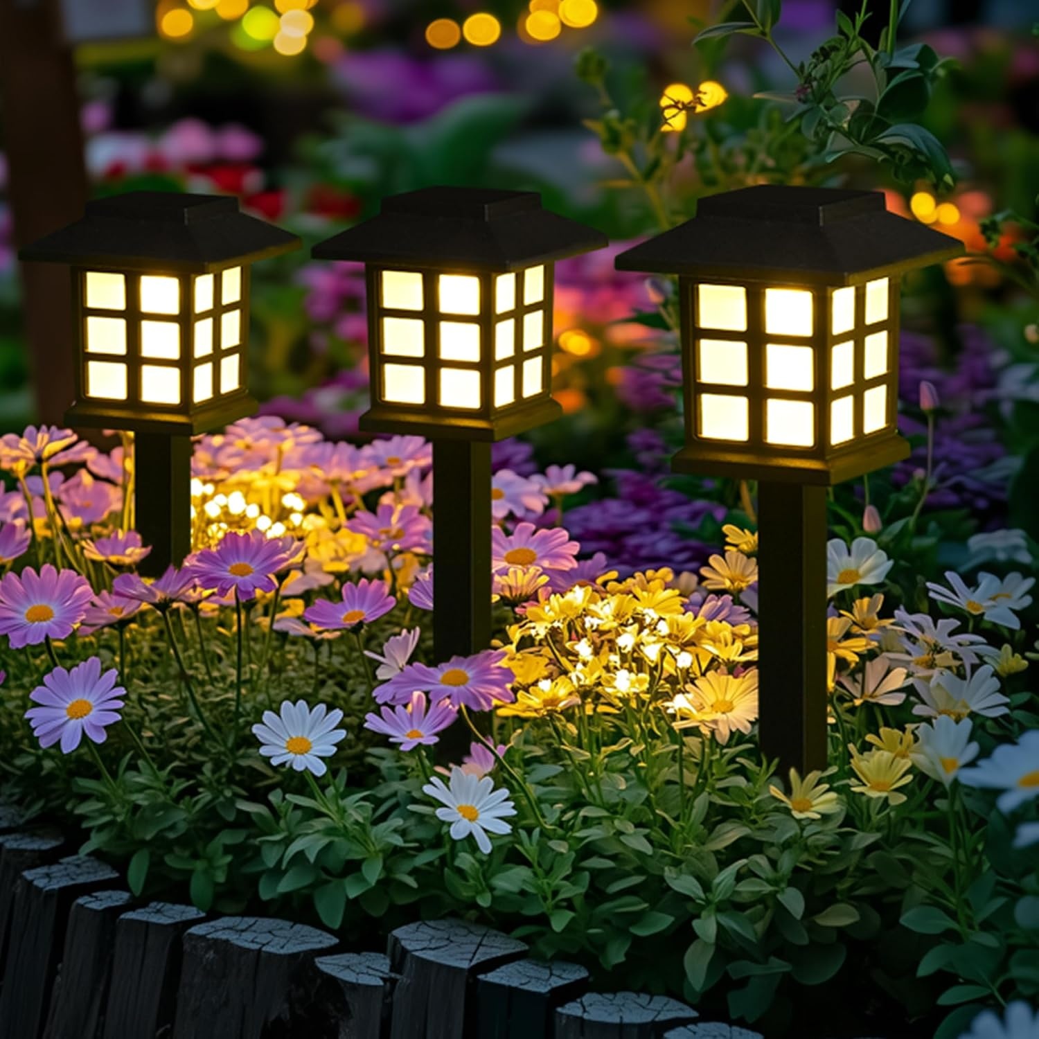 image:imageGIGALUMI Solar Lights Outdoor Waterproof 12 Pack LED Garden DecorWarm White