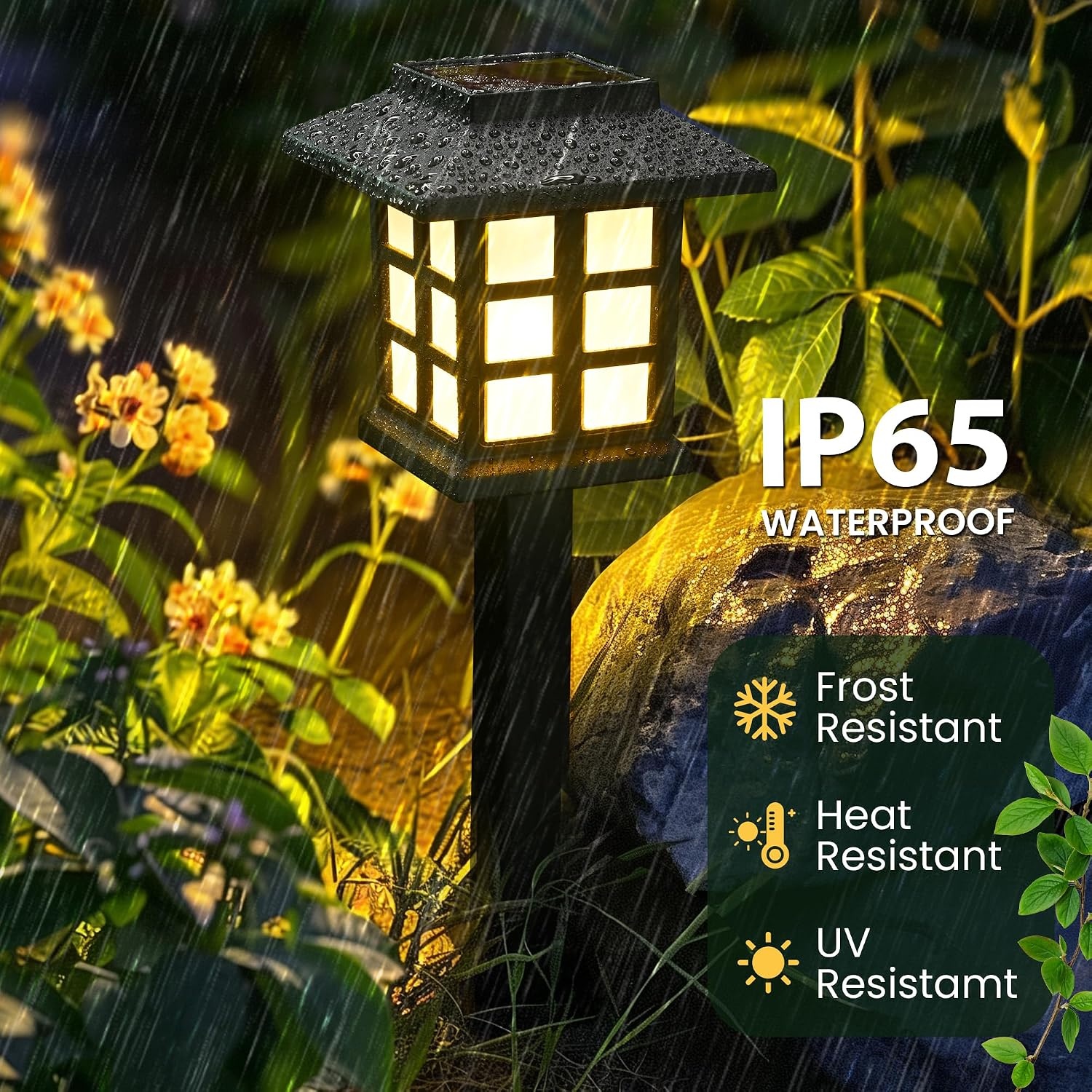 image:imageGIGALUMI Solar Lights Outdoor Waterproof 12 Pack LED Garden DecorWarm White