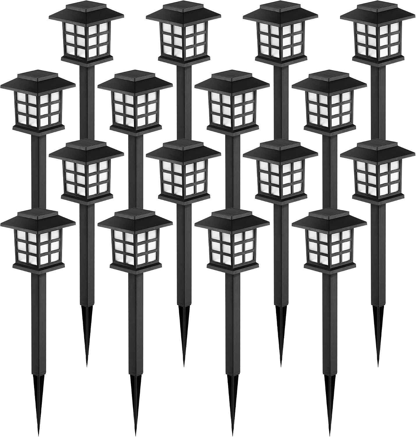 image:imageGIGALUMI Solar Lights Outdoor Waterproof 12 Pack LED Garden DecorWarm White