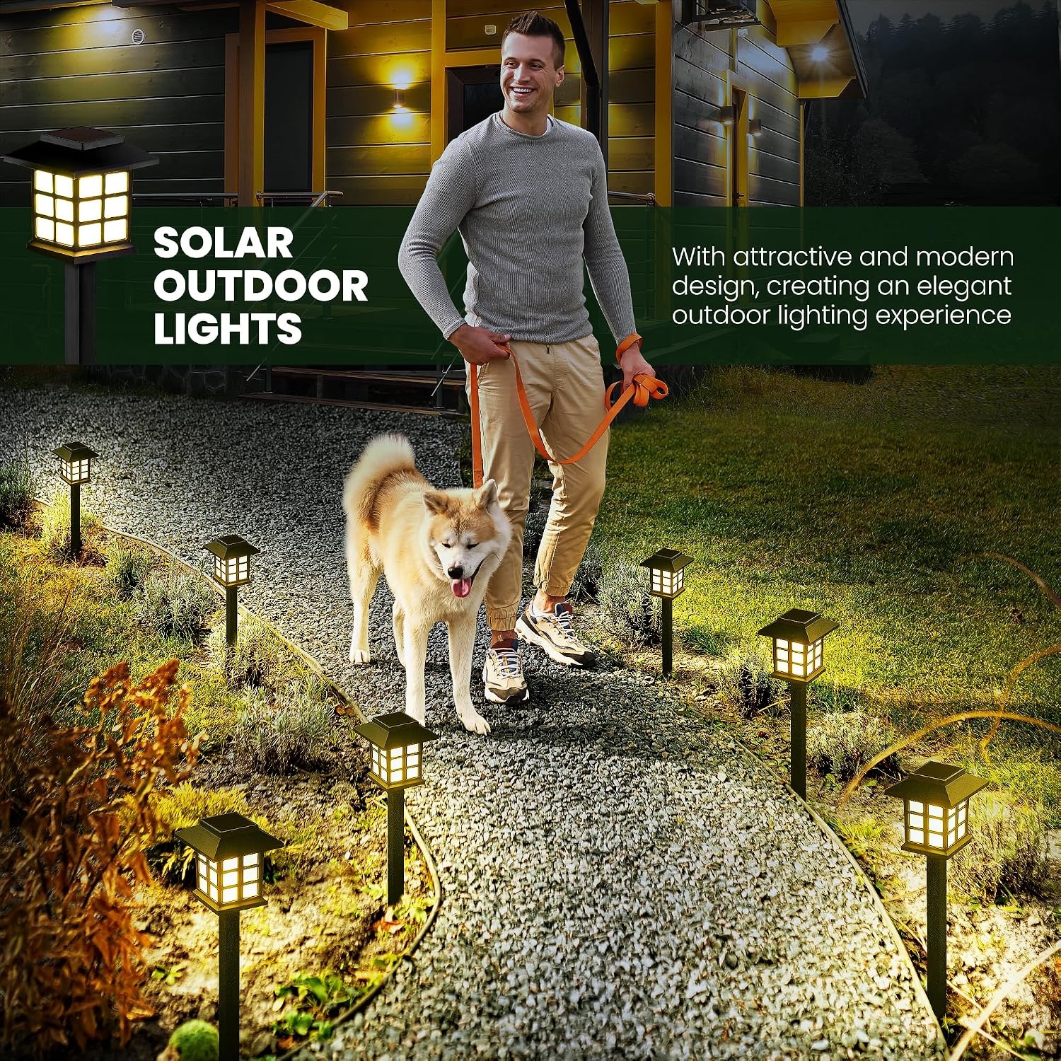 image:imageGIGALUMI Solar Lights Outdoor Waterproof 12 Pack LED Garden DecorWarm White