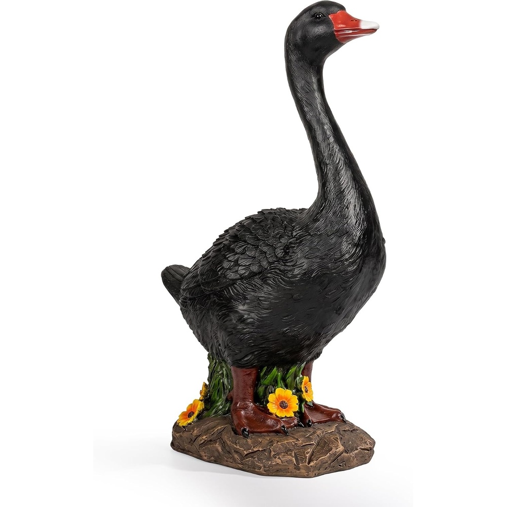 image:imageGIGALUMI 19 Large Porch Canada Goose Statue Durable Resin Garden Decor HandPainted Animal Sculpture Indoor Outdoor Patio Lawn Yard Art Ornaments Birthday Housewarming Gift for Women Mom GrandmaBlack Goose