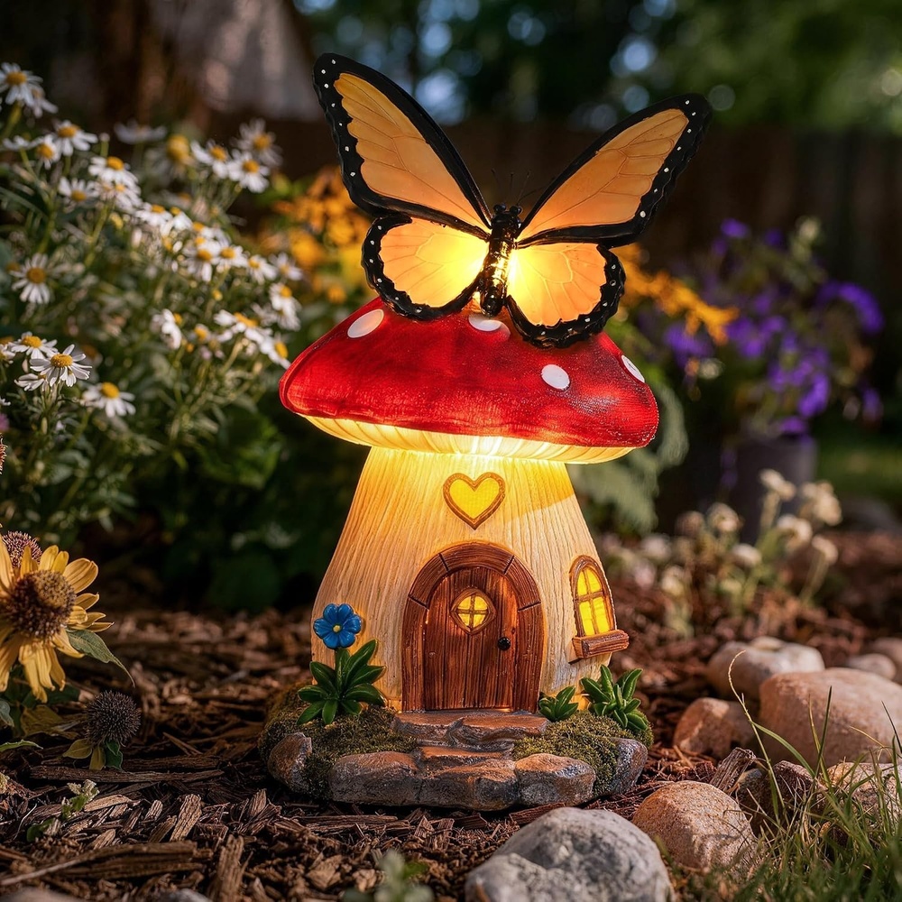image:imageGIGALUMI Fairy Garden Mushroom 93 Fairy Garden Accessories OutdoorRed