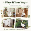 GIGALUMI 19″ Large Porch Canada Goose Statue, Durable Resin Garden Decor, Hand-Painted Animal Sculpture Indoor Outdoor, Patio Lawn Yard Art Ornaments, Birthday Housewarming Gift for Women Mom Grandma(White Goose)