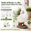 GIGALUMI 19″ Large Porch Canada Goose Statue, Durable Resin Garden Decor, Hand-Painted Animal Sculpture Indoor Outdoor, Patio Lawn Yard Art Ornaments, Birthday Housewarming Gift for Women Mom Grandma(White Goose)