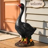 GIGALUMI 19″ Large Porch Canada Goose Statue, Durable Resin Garden Decor, Hand-Painted Animal Sculpture Indoor Outdoor, Patio Lawn Yard Art Ornaments, Birthday Housewarming Gift for Women Mom Grandma(Black Goose)