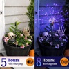 GIGALUMI 2 Pack Solar Firework Lights Outdoor, Garden Decor, Warm White(Purple)