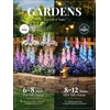 GIGALUMI 3 Pack Solar Delphinium Flowers Outdoor, 2 Modes, Multicolored(Multicolor)