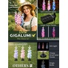GIGALUMI 3 Pack Solar Delphinium Flowers Outdoor, 2 Modes, Multicolored(Multicolor)