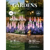 GIGALUMI 3 Pack Solar Delphinium Flowers Outdoor, 2 Modes, Multicolored(Pink)