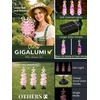 GIGALUMI 3 Pack Solar Delphinium Flowers Outdoor, 2 Modes, Multicolored(Pink)