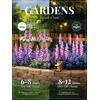 GIGALUMI 3 Pack Solar Delphinium Flowers Outdoor, 2 Modes, Multicolored(Purple)