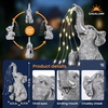 GIGALUMI Elephant Statue Solar Garden Decor Yard Outdoor Gifts for Women(Constant Lights Elephant)