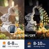 GIGALUMI Elephant Statue Solar Garden Decor Yard Outdoor Gifts for Women(Twinkling Lights Elephant)