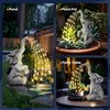 GIGALUMI Elephant Statue Solar Garden Decor Yard Outdoor Gifts for Women(Twinkling Lights Elephant)