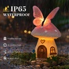 GIGALUMI Fairy Garden Mushroom 9.3″, Fairy Garden Accessories Outdoor(Pink)