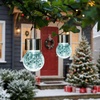 GIGALUMI Halloween Solar Lights Outdoor Solar Hanging Lanterns Outside 12PC(Cold White)