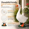 GIGALUMI Porch Goose Statue Plastic 23″ Front Porch Decor Garden Decoration(White)