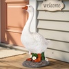 GIGALUMI 19″ Large Porch Canada Goose Statue, Durable Resin Garden Decor, Hand-Painted Animal Sculpture Indoor Outdoor, Patio Lawn Yard Art Ornaments, Birthday Housewarming Gift for Women Mom Grandma(White Goose)