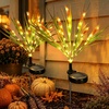 GIGALUMI 2 Pack Solar Wheat Outdoor Fall Decor, 2 Modes, Yellow(Yellow)
