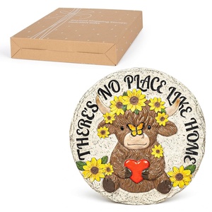 GIGALUMI Family Tree Wall Decor Stepping Stones Tree of Life Decoration(Highland Cow)