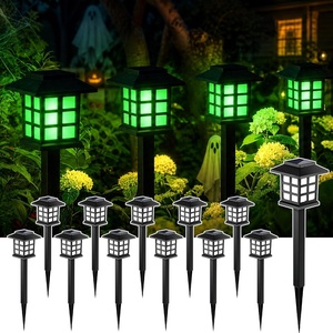 GIGALUMI Solar Lights Outdoor Waterproof 12 Pack, LED Garden Decor(Green)